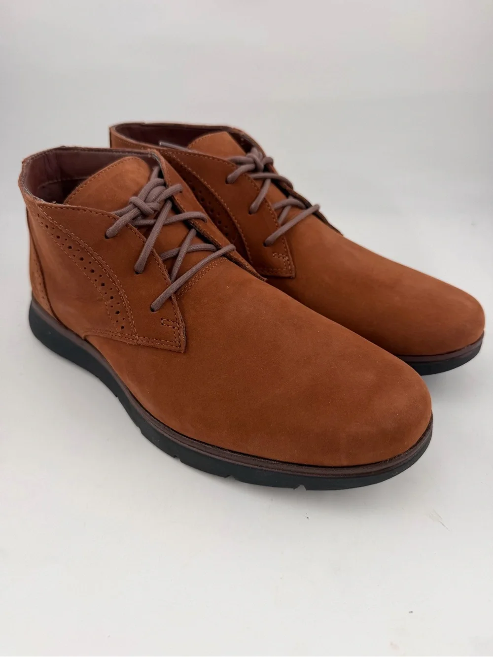Timberland Mens Franklin Park - SZ 7- Brown Waterproof Suede Chukka Boots Shoes